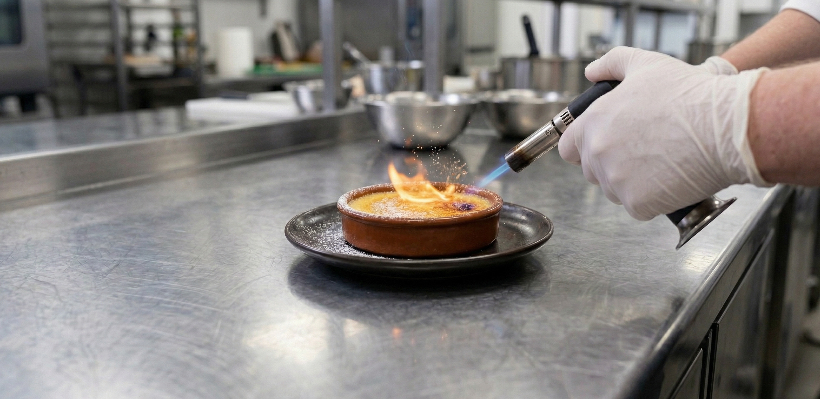 Crème Brûlée flambieren